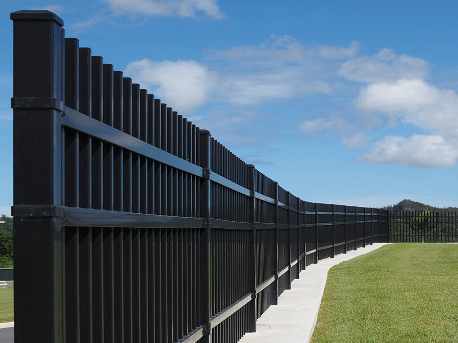 Commercial Aluminum security fencing in Traverse City Michigan