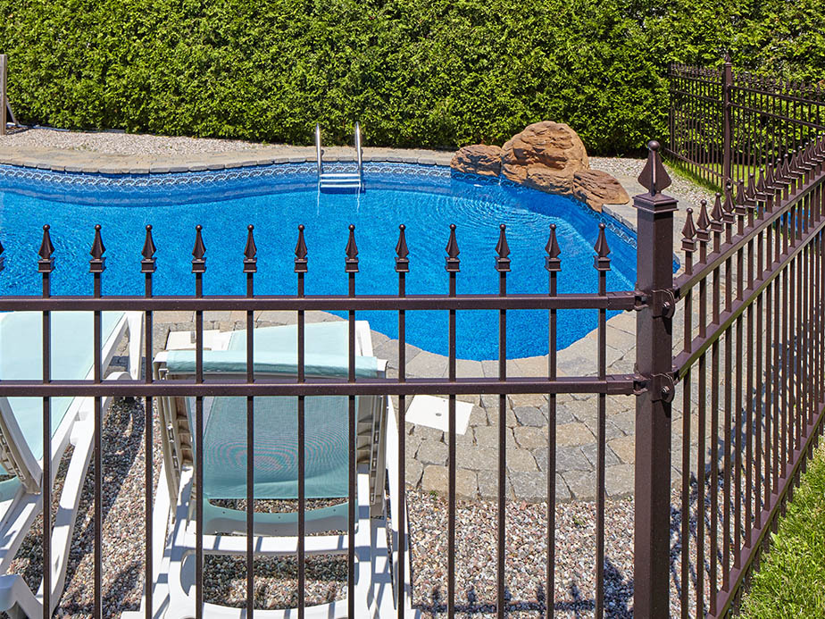 Commercial Ornamental Steel pool fencing in Traverse City Michigan