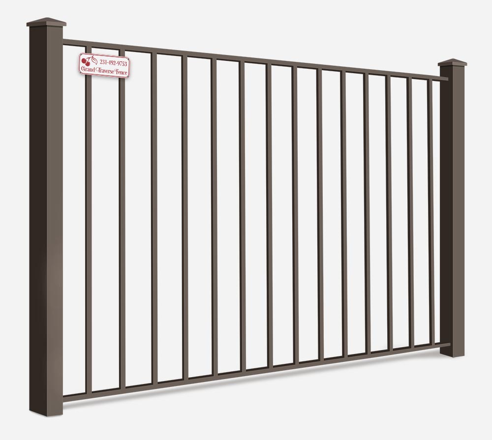 Commercial Aluminum fence features popular with Traverse City Michigan homeowners