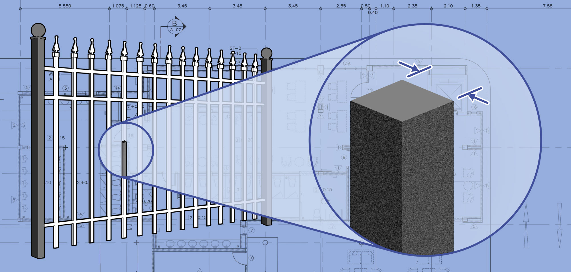 Traverse City Michigan Ornamental Iron fence Pickets installation company