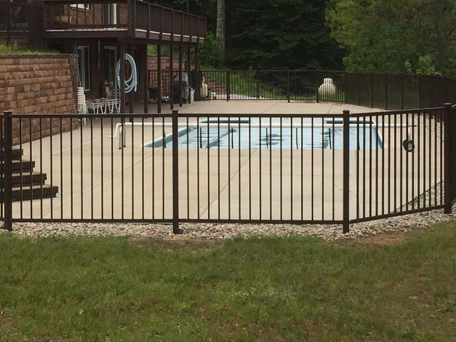 Pool Fence Example in Grawn Michigan